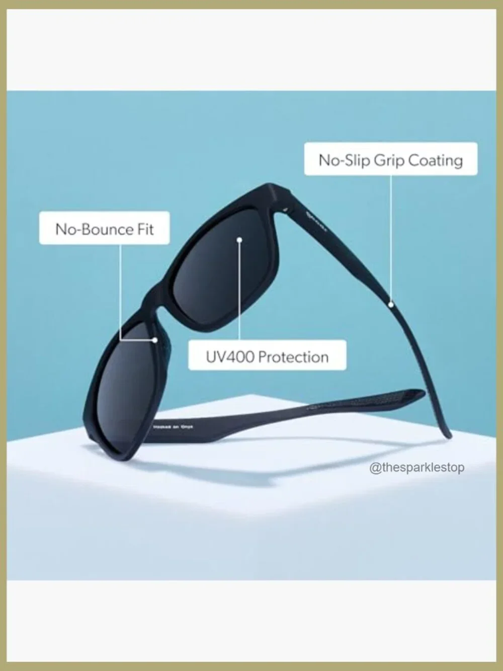 Polarized Sunglasses No Slip No Bounce UV400 Protection Sports